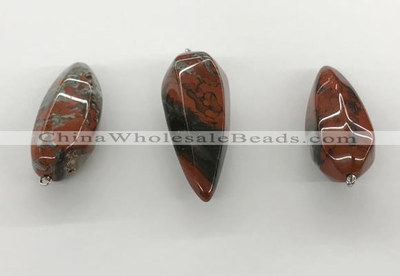 NGP5558 14*40mm - 23*58mm teardrop brecciated jasper pendants