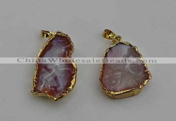 NGP6134 20*30mm - 25*35mm freeform druzy agate pendants wholesale