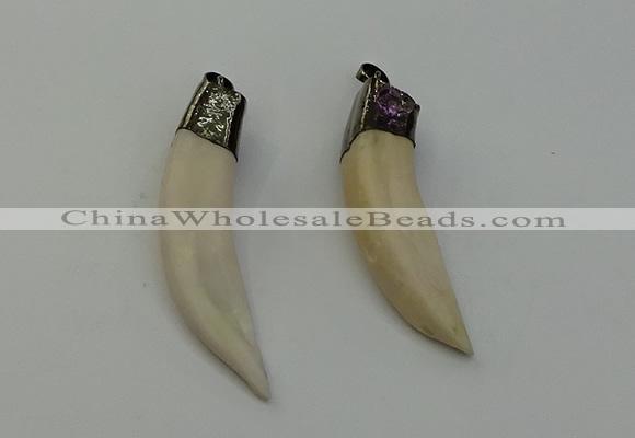 NGP6490 14*55mm - 12*60mm horn wolf tooth pendants wholesale