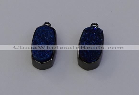 NGP6922 10*22mm - 12*25mm freeform plated druzy quartz pendants