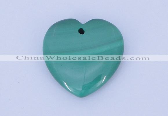 NGP716 30*30mm heart natural malachite gemstone pendant