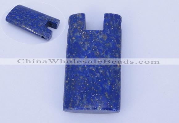 NGP725 18*32mm rectangle natural lapis lazuli gemstone pendant