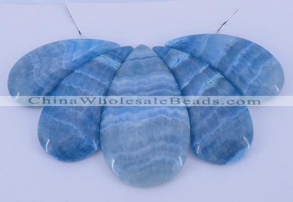 NGP78 Fashion blue lace agate gemstone pendants set jewelry wholesale