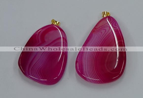 NGP8650 30*45mm - 35*50mm freeform agate pendants wholesale