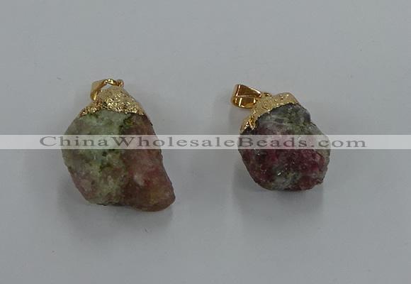 NGP8866 20*25mm - 30*40mm nuggets tourmaline gemstone pendants