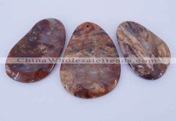 NGP943 5PCS 35-50mm*55-70mm freeform jasper gemstone pendants