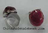 NGR01 18*25mm - 22*28mm faceted nuggets agate gemstone rings