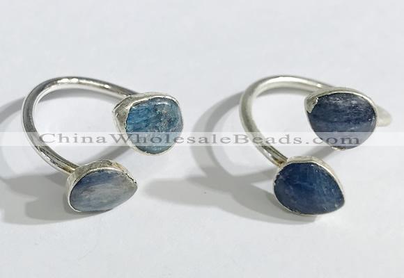 NGR1093 8*10mm flat droplet kyanite rings wholesale