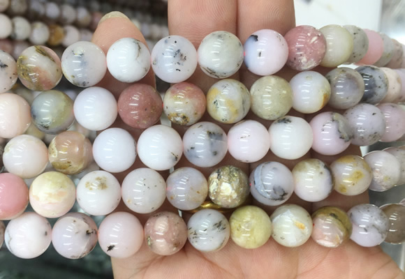 OPBS03 15 inches 10mm round pink opal beads wholesale