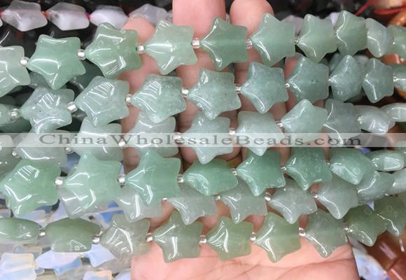 RGBS02 15 inches 16mm star green aventurine gemstone beads