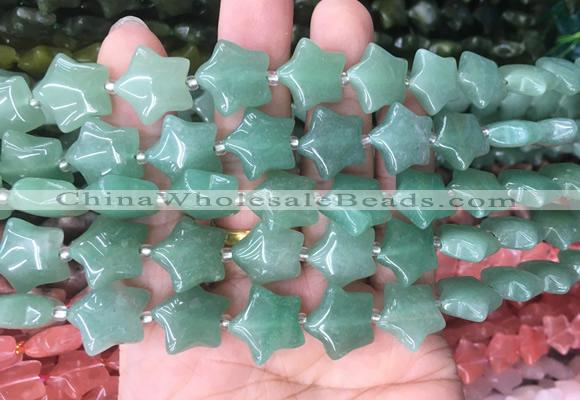 RGBS03 15 inches 16mm star green aventurine gemstone beads