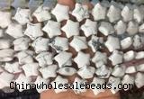 RGBS17 15 inches 16mm star white howlite gemstone beads wholesale