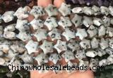 RGBS18 15 inches 16mm star kiwi jasper gemstone beads wholesale