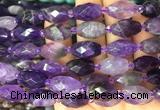 RIBS16 15 inches 10*14mm faceted rice dogtooth amethyst gemstone beads