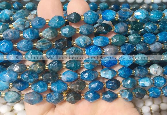 RIBS36 15 inches 6*8mm faceted rice apatite gemstone beads