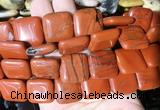 SRBS05 15 inches 20mm square red jasper gemstone beads wholesale