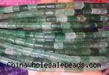 TBBS64 15 inches 5*7mm tube green strawberry quartz gemstone beads wholesale