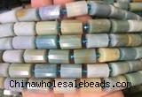 TBBS94 15 inches 10*14mm faceted tube chinese amazonite gemstone beads