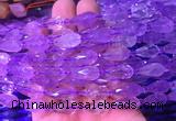 TRBS01 15 inches 8*16mm faceted teardrop amethyst gemstone beads