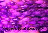 TRBS10 15 inches 8*16mm faceted teardrop lepidolite gemstone beads