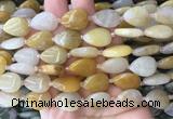 TRBS21 15 inches 13*18mm flat teardrop yellow aventurine gemstone beads