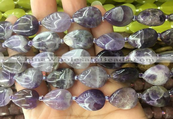 TRBS35 15 inches 13*18mm flat teardrop dogtooth amethyst gemstone beads