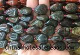 TRBS39 15 inches 13*18mm flat teardrop bloodstone gemstone beads