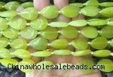 TRBS42 15 inches 13*18mm flat teardrop lemon jade gemstone beads