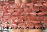 TRBS43 15 inches 13*18mm flat teardrop cherry quartz gemstone beads