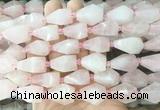 TRBS54 15 inches 11*22mm - 12*25mm faceted teardrop rose quartz beads