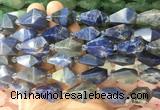 TRBS59 15 inches 11*22mm - 12*25mm faceted teardrop sodalite beads