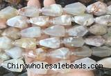 TRBS65 15 inches 11*22mm - 12*25mm faceted teardrop sakura agate beads