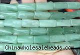 TWBS06 15 inches 9*20mm twist column green aventurine gemstone beads