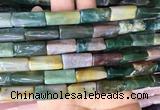 TWBS08 15 inches 9*20mm twist column indian agate gemstone beads