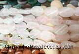 TWBS24 15 inches 13*18mm twist oval rose quartz beads wholesale