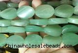 TWBS40 15 inches 18*25mm twist oval green aventurine beads wholesale