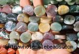 TWBS54 15 inches 16mm twist coin indian agate beads wholesale