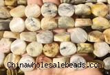 TWBS59 15 inches 16mm twist coin yellow crazy agate beads wholesale